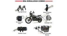 Royal Enfield Black Jerry Can Pair Combo of 6 PCS For Himalayan 411cc BS6 - SPAREZO