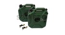 Royal Enfield Himalayan 411 cc BS6 LH-RH Jerry Can Pair With Mount Green Color - SPAREZO