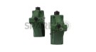 Royal Enfield Himalayan 411 cc BS4 LH-RH Jerry Can Pair With Mount Green Color - SPAREZO