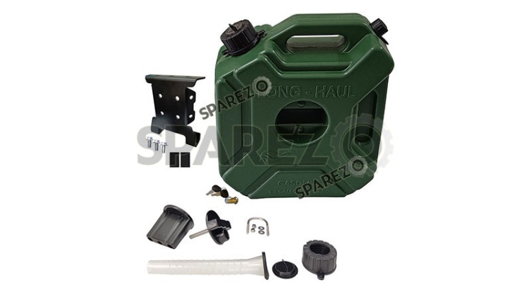 Royal Enfield Himalayan 411 cc BS4 Jerry Can With Mount Green Color - SPAREZO