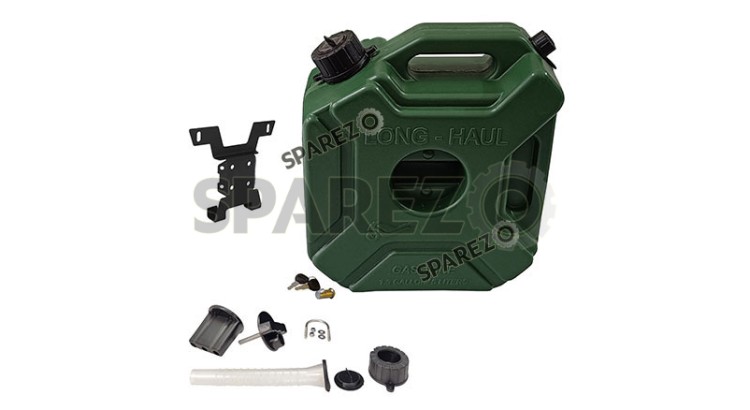 Royal Enfield Himalayan 411 cc BS6 Jerry Can With Mount Green Color - SPAREZO