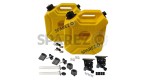 Royal Enfield Himalayan 411 BS4 LH-RH Jerry Can Pair With Mount Yellow Color - SPAREZO