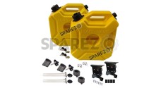 Royal Enfield Himalayan 411 BS4 LH-RH Jerry Can Pair With Mount Yellow Color - SPAREZO