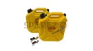 Royal Enfield Himalayan 411 BS4 LH-RH Jerry Can Pair With Mount Yellow Color - SPAREZO