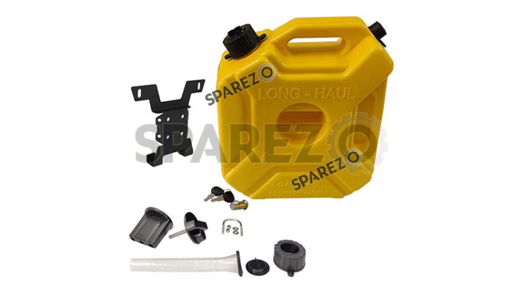 Royal Enfield Himalayan 411 cc BS6 Jerry Can With Mount Yellow Color - SPAREZO