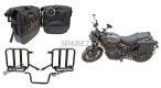 Royal Enfield Hunter 350 Pannier Luggage Bags Black And Mounting 2022-23 - SPAREZO