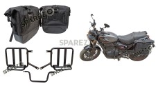 Royal Enfield Hunter 350 Pannier Luggage Bags Black And Mounting 2022-23