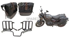 Royal Enfield Hunter 350 Pannier Luggage Bags Brown And Mounting 2022-23
