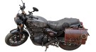 Royal Enfield Hunter 350 Leather Saddle Bags Antique Color With Mounting Pair - SPAREZO