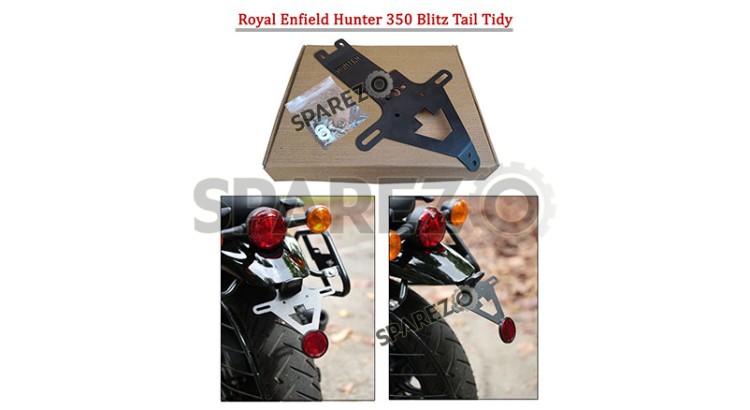 Royal Enfield Hunter 350 Blitz Tail Tidy Assembly Black - SPAREZO