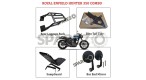 Royal Enfield Hunter 350 Luggage Rack Tail Tidy Sumpguard and Bar End Mirrors - SPAREZO