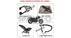 Royal Enfield Hunter 350 Luggage Rack Tail Tidy Engine Guard and Sumpguard - SPAREZO