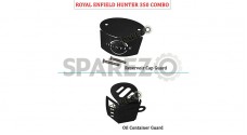 Royal Enfield Hunter 350 Oil Container Guard and Reservoir Cap Black 