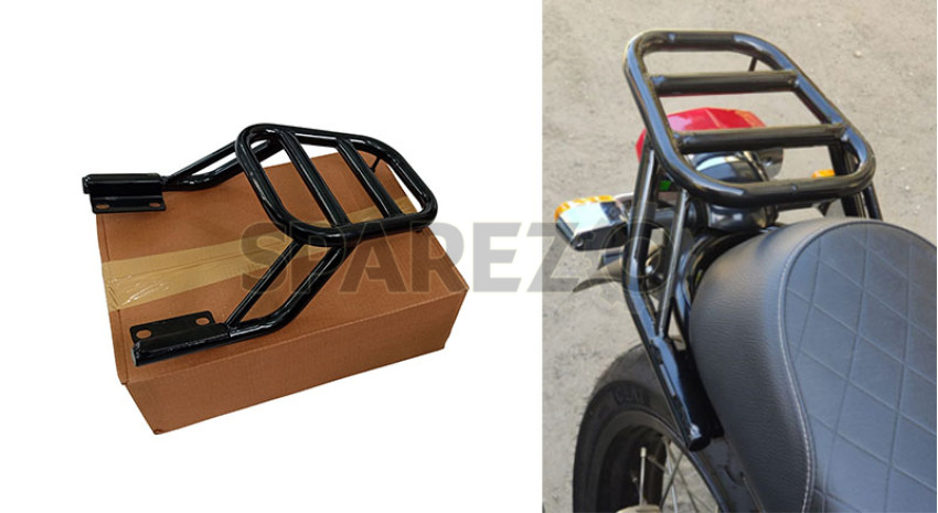 Interceptor With Rear Rack Royal Enfield GT And Interceptor 650 Rear Luggage Rack Carrier Glossy Black