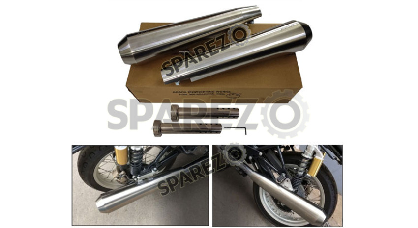 Silencieux AEW TE 101 Pour Royal Enfield GT & Interceptor 650 - Noir, Neuf, 2019-2023