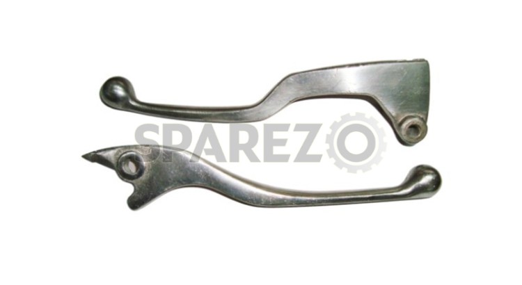 New Royal Enfield Customized Silver Disc Brake And Clutch Lever - SPAREZO