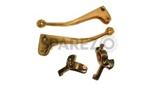 Royal Enfield Rear Brass 1950s Brake And Clutch Levers No Ball, Brackets - SPAREZO