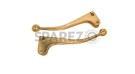 Royal Enfield Rear Brass 1950s Brake And Clutch Levers No Ball, Brackets - SPAREZO