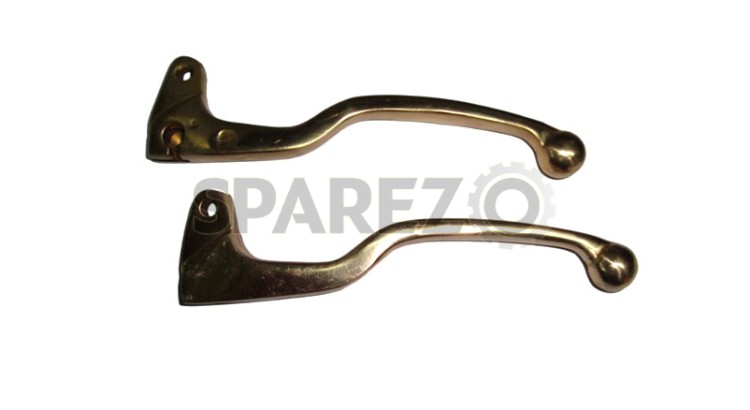 Royal Enfield Customized Solid Brass Brake And Clutch Lever - SPAREZO