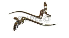 Pair Of Replica Doherty 7/8" Handlebar Brake, Clutch Lever Assembly Brass, Chromed - SPAREZO