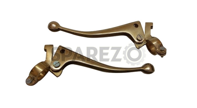 Brass 1950s Brake & Clutch Levers & Brackets - SPAREZO