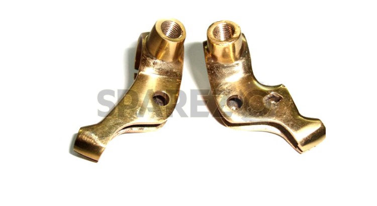 Brass Front Brake Lever & Clutch Lever Bracket - SPAREZO