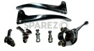 Royal Enfield Chrome Clutch & Brake Levers Assembly With Yoke Old Model - SPAREZO