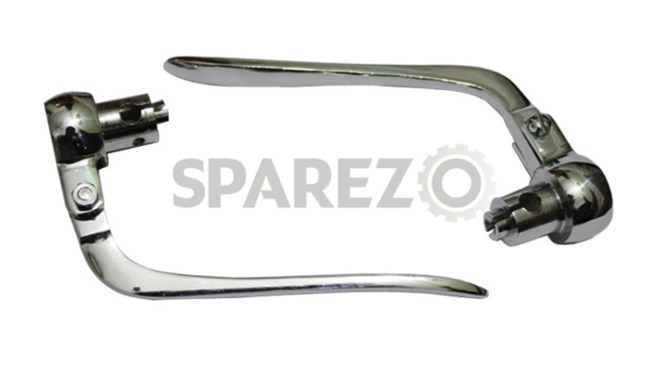 New Vintage Royal Enfield, BSA Triumph Inverted Chrome Brake & Clutch lever 1" - SPAREZO