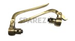 Custom Chopper Bobber Vintage Harley Brass Inverted Brake and Clutch Levers - SPAREZO