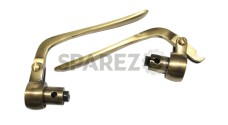 Custom Chopper Bobber Vintage Harley Brass Inverted Brake and Clutch Levers - SPAREZO