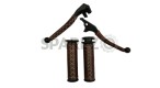 Royal Enfield Classic Clutch Brake Lever & Grip Set Dark Brown Color - SPAREZO