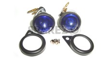 Complete Blue Pilot Lamp Assly 12v Black Rim - SPAREZO