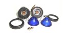 Complete Blue Pilot Lamp Assly 12v Black Rim - SPAREZO