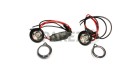 Royal Enfield 12v Blue LED Pilot Light With Chromed Rims Pair - SPAREZO