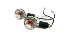 Royal Enfield Chromed Side Indicator Set Clear Lens Amber Bulbs - SPAREZO