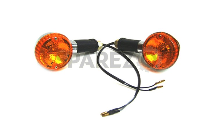 Royal Enfield Electra Pair Of Indicators Orange Lens - SPAREZO