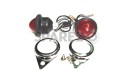 Complete Red Pilot Lamp 12v Chromed Assembly - SPAREZO