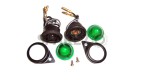 Complete Green Pilot Lamp 12v Black Rim Assembly - SPAREZO