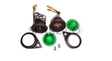 Complete Green Pilot Lamp 12v Black Rim Assembly - SPAREZO