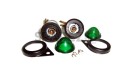 Complete Green Pilot Lamp 12v Black Rim Assembly - SPAREZO