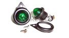 Complete Green Pilot Lamp 12v Black Rim Assembly - SPAREZO