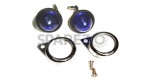 Complete Blue Pilot Lamp 12v Chromed Rim Assembly - SPAREZO