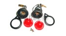 Complete Red Pilot Lamp 12v Black Rim Assembly - SPAREZO