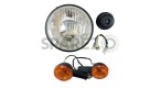 Royal Enfield Classic 350cc 500cc Headlight Beam Assembly & Front Indicator - SPAREZO