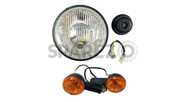 Royal Enfield Classic 350cc 500cc Headlight Beam Assembly & Front Indicator - SPAREZO