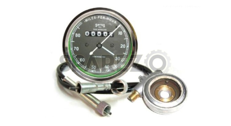 Royal Enfield Black Smith Replica Speedo Meter 0-80MPH - SPAREZO