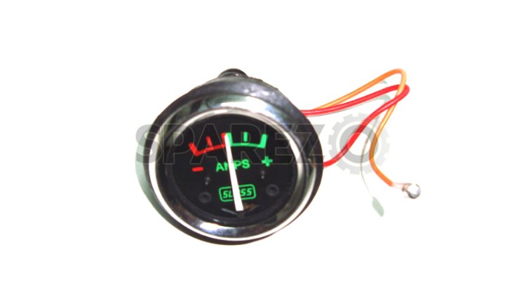 Royal Enfield Early Models 8 Amp Ammeter c/w 6 V Bulb - SPAREZO