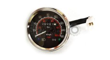 Vintage Royal Enfield Speedometer Assembly MPH/KM Black - SPAREZO