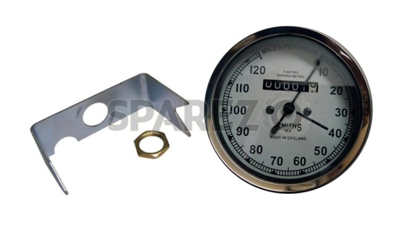 Details about   ROYAL ENFIELD 0-80 MPH SMITHS METER WITH WHITE FACE NEW BRAND 