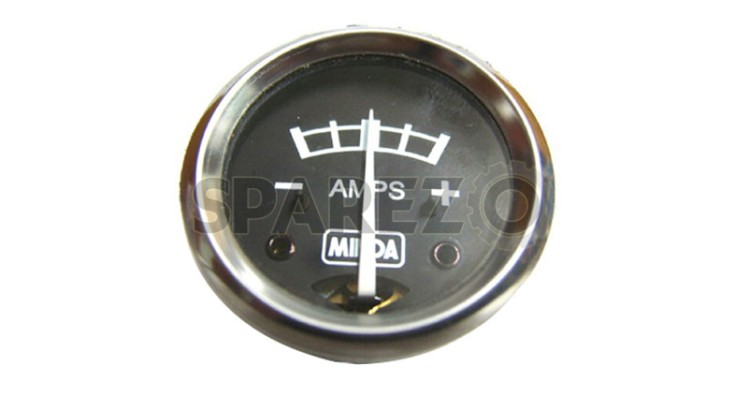 Royal Enfield Brand New Minda Black Dial Ammeter - SPAREZO